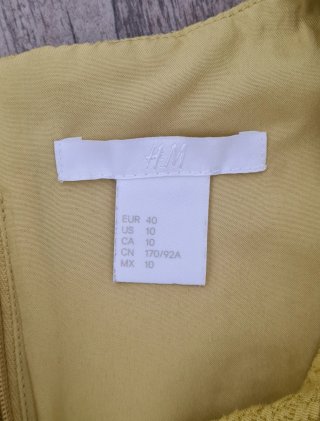 Vestido H&M Amarillo Talla L