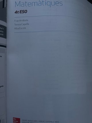Matemàtiques 4t ESO