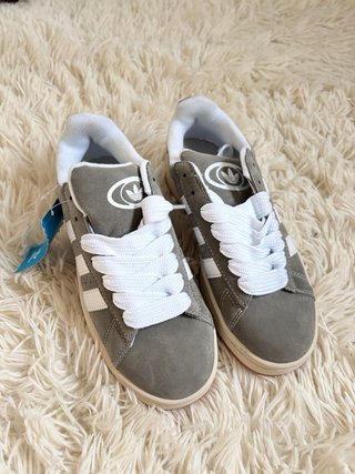 Tênis Adidas Campus Cinza e Branco