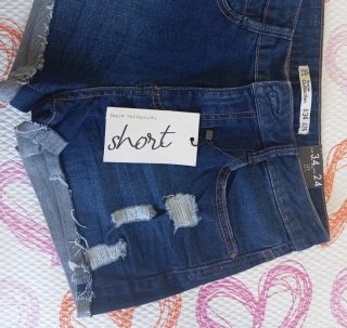 Shorts vaqueros Lefties efecto desgastado talla 34