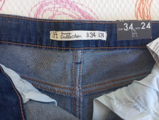 Shorts vaqueros Lefties efecto desgastado talla 34