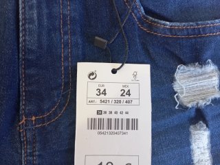 Shorts vaqueros Lefties efecto desgastado talla 34