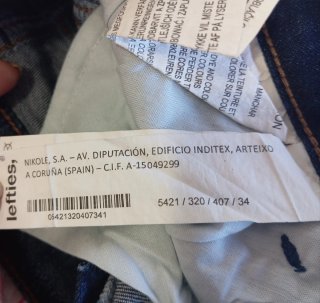 Shorts vaqueros Lefties efecto desgastado talla 34