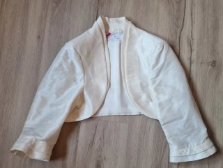 Bolero / Torera satén blanco Sonia Peña