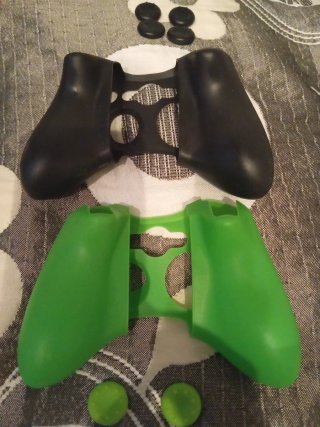 Carcasas Mando Xbox 360 Negra y Verde