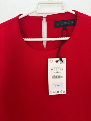Vestido Zara Rojo Talla S