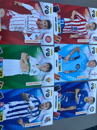 6 Cartas Futbol Panini Nuevos Fichajes 2025/26