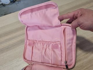 Neceser organizador flamencos rosa y gris