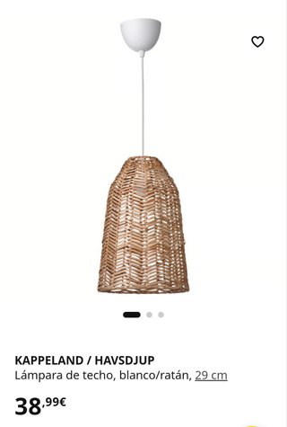 Lámpara colgante Ikea. Precio original 38e