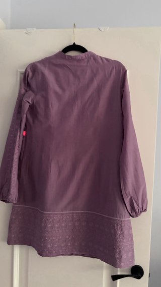 Vestido flamenco morado algodón y seda