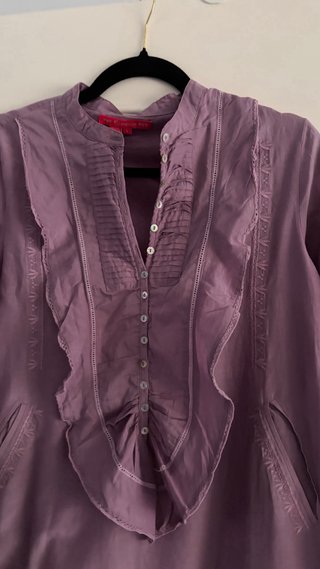 Vestido flamenco morado algodón y seda