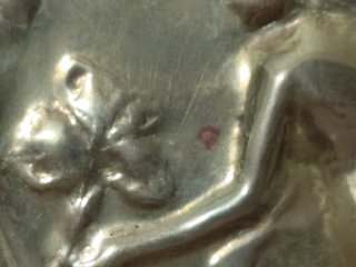 Cenicero vintage latón figura mujer