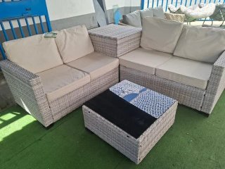 Sofá Rinconera y Baúl Terraza Jardín