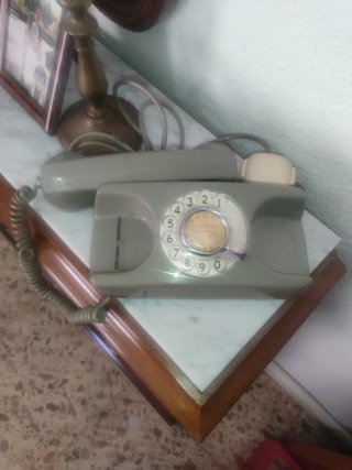 Teléfono Antiguo GTE Gris Años 70 Original