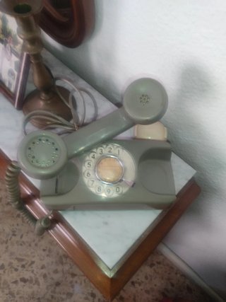 Teléfono Antiguo GTE Gris Años 70 Original