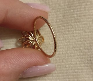 3*15€.Anillo Flor Chapado en Oro número 11