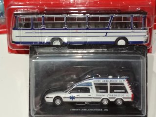 Ambulancia Citroen Tissier y Bus Barreiros 1:43
