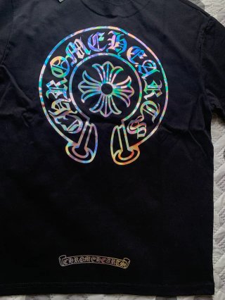 Camiseta Chrome Hearts Negra Holográfica