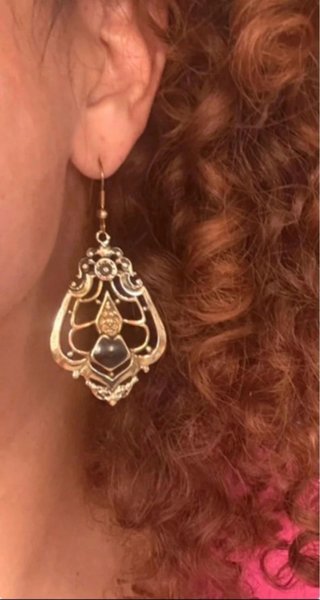 Pendientes Modernistas Latón Envejecido