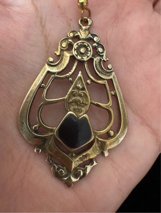 Pendientes Modernistas Latón Envejecido