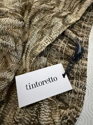 Falda estampada beige y marrón talla M