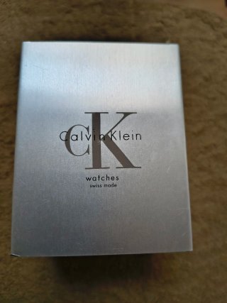 Relógio Calvin Klein Novo Prata e Branco