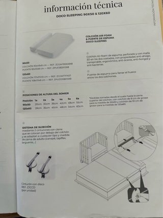 Doco Sleeping Minicuna 90x50 con colchón y funda