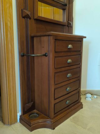 Mueble de entrada madera con espejo. 190,75,27