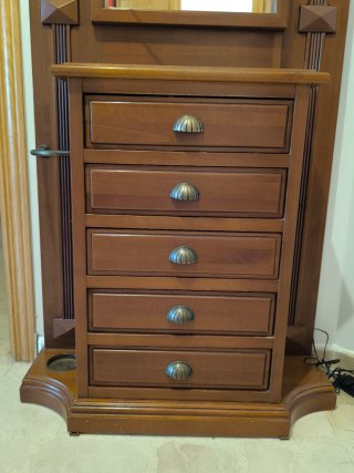 Mueble de entrada madera con espejo. 190,75,27