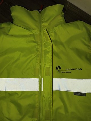 Chaqueta larga reflectante velilla