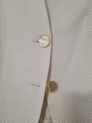 Traje piqué blanco nuevo