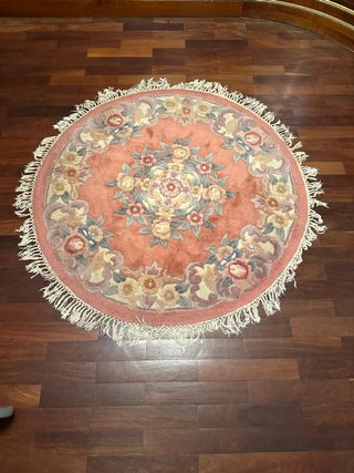 Alfombra redonda de pura lana virgen 120 cm