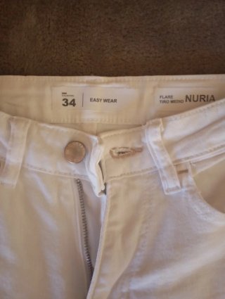Vaqueros blancos mujer T.34