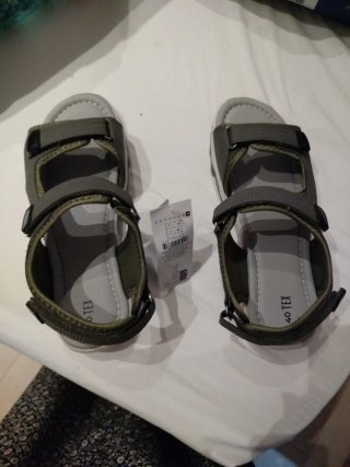 Sandalias 40 TEX grises y verdes