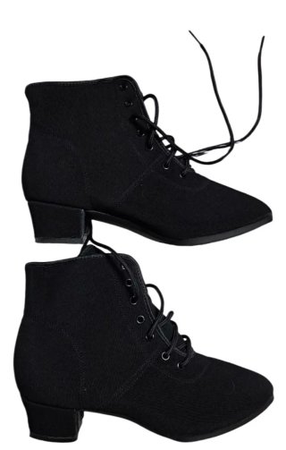 Botines de baile negros con cordones