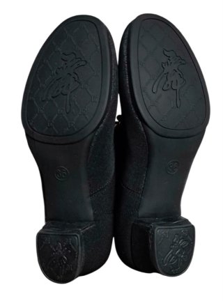 Botines de baile negros con cordones