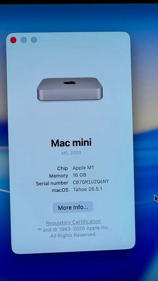 Mac mini M1 16GB RAM 256GB SSD