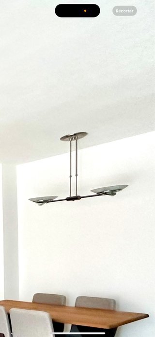 Lámpara de techo moderna metal y cristal