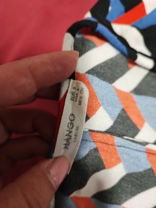 Vestido estampado geométrico mujer