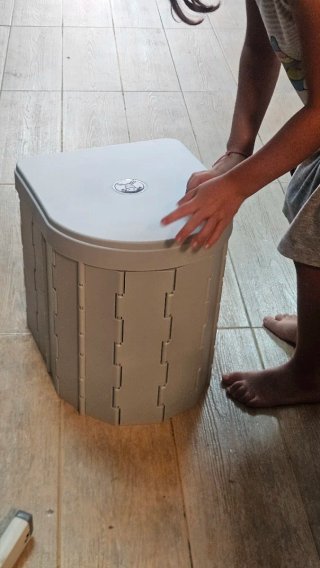 WC Portátil Plegable Beige