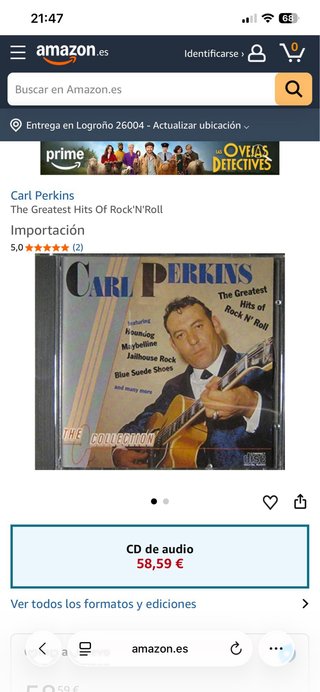 CD de Carl Perkins: Greatest Hits Rock & Roll