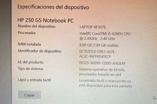 Portátil HP 250 G5 Notebook PC
