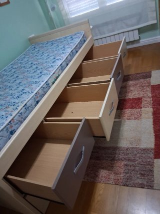 Cama nido con 4 cajones y colchones