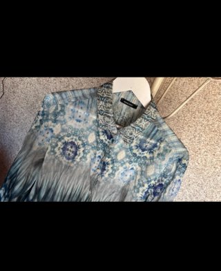 Blusa ELENA MIRO T.46 Azul/Gris