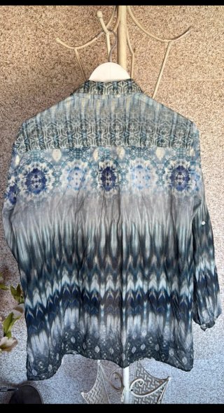 Blusa ELENA MIRO T.46 Azul/Gris
