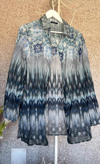 Blusa ELENA MIRO T.46 Azul/Gris