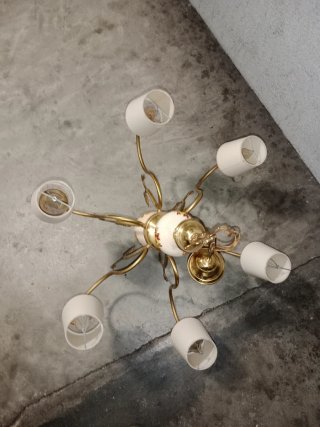 Lámpara vintage cerámica y metal