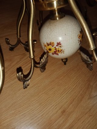 Lámpara vintage cerámica y metal
