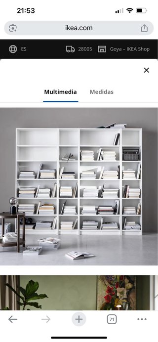 2 Estanterías Billy Ikea Blancas
