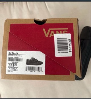 Vans Old Skool Velcro Negro Talla 34